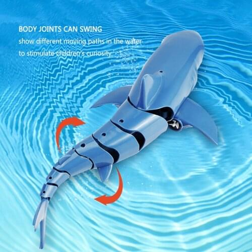 Hot sale remote control simulation shark toy 2.4G waterproof electric remote control shark swimming pool childrens toy gift #W