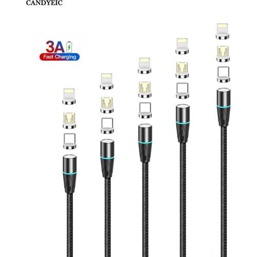 CANDYEIC Type C Magnetic Charging Cable for Xiaomi Poco M3 Charger Data USB charger usb fast charger type c