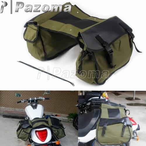 Motorcycle Saddlebag Luggage Bags Waterproof Canvas Stroage Bag For 1977 kawasaki 1000 / 1983 XL600r / Taotao Thunder/Iron 833