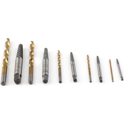 Left Hand Drill Bit Set Steel Handed Stud Remover Screw Extractor Reverse Steel Material, High Strength And Hardness