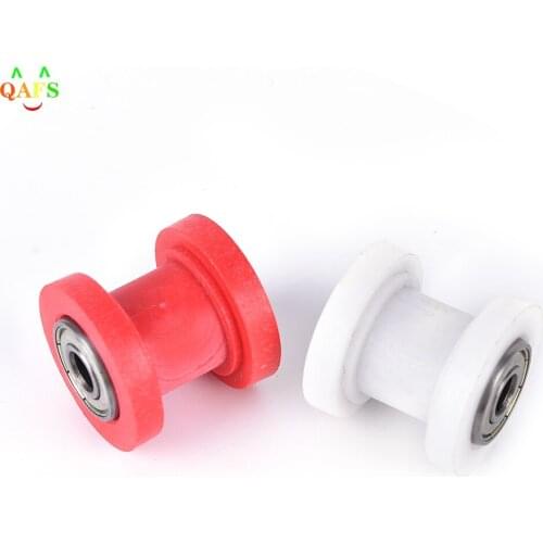 Wheel Guide Motocycle Accessories Roller Tensioner Pulley Motorbike Chain JETTING 8mm 10mm Red White 1pcs Motorcycle