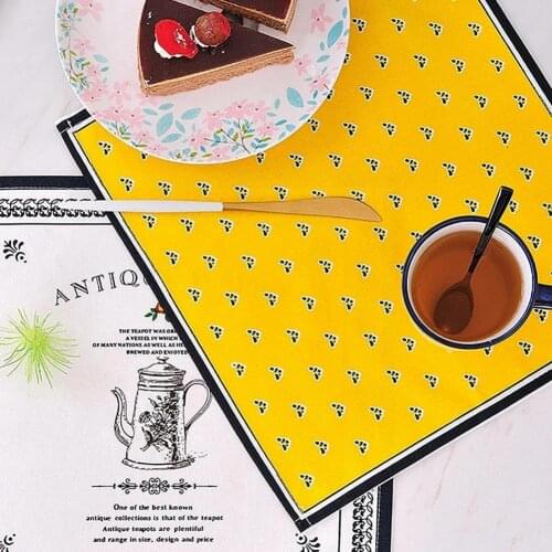 Table Mat Environmentally Friendly Heat Insulation Cotton-flax Tea Coffee Cup Coaster for Kitchen