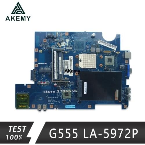 NAWA2 LA-5972P For Lenovo G555 notebook G555 laptop motherboard NAWA2 LA-5972P mainboard DDR2 Test original mothebroard