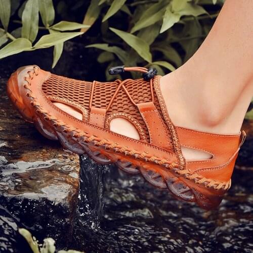 2021 New Summer River Upstream Shoes Casual Fashion Sports Shoes Outdoor Non-Slip Wear-Resistant Beach Surfing Rubber Flat Shoes