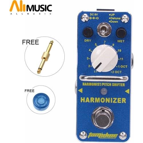 New AROMA AHAR-3 HARMONIZER Pitch Shifter Mini Digital Effect True Bypass+Free Connector