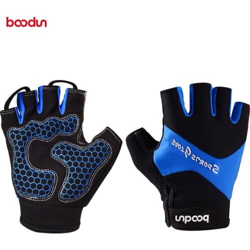 BOODUN Summer Men Women Cycling Gloves Half Finger Shockproof Palm Padded Breathable Road Mountain Bike Bicycle MTB Gloves