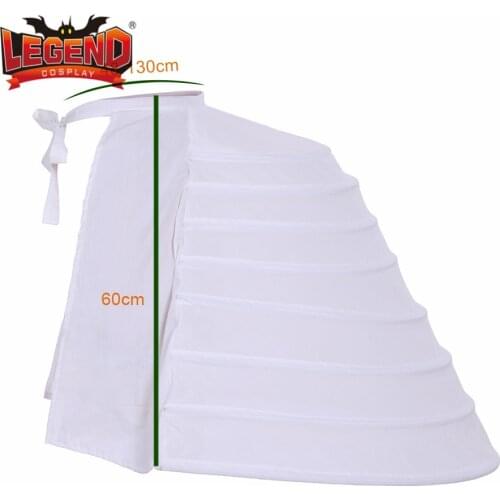 Victorian Crinoline Petticoat Women Rococo Vintage Frame White Cage Underskirt Pannier Bustle cage