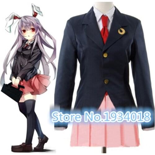 Touhou Project Reisen Udongein Inaba Tewi Inaba School Uniform Cosplay Costumes