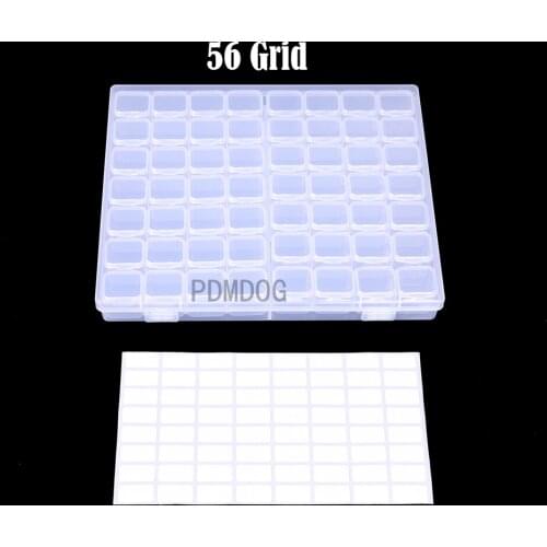 32/56/28/64/60 Grid 5d Diamond Painting Accessories Storage Box Diamond Painting Drill Storage Box Transparent Container For