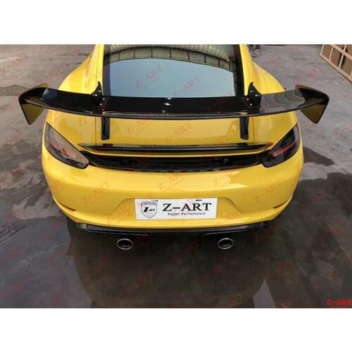 Z-ART 718 carbon fiber rear wing for Boxster GT 4 carbon fiber rear spoiler for Cayman carbon fiber tail wing for 718
