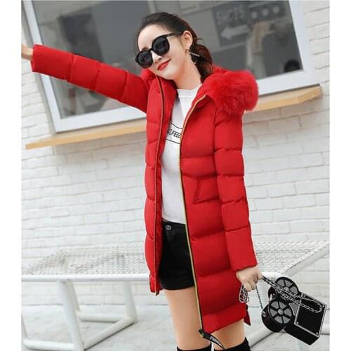 Parkas Mujer 2020 Winter Jacket Women Hooded Thick Coat Female Fur Collar Parka Womens Slim Coat Chaqueta Mujer WXF459