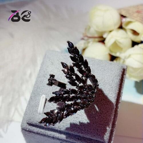 Be 8 2019 Hot Sale Luxury AAA Cubic Zirconia Fashion Jewelry , Black Gun Plated Adjustable Size Rings for Women Gift femme R154