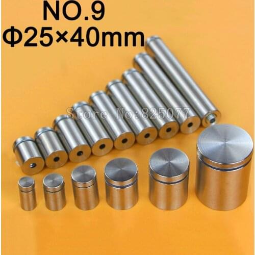 DHL 1000PCS Diameter 25x40mm Stainless Steel Standoffs Pin Nails Hollow Screw Acrylic Billboard Advertisement Fixing Screw KF951