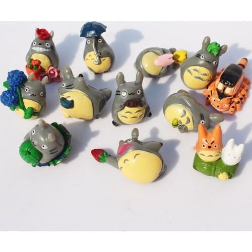 12pcs/set movie anime My Neighbor Totoro Tonari no Totoro home ornament mini toy figure dolls classic toys