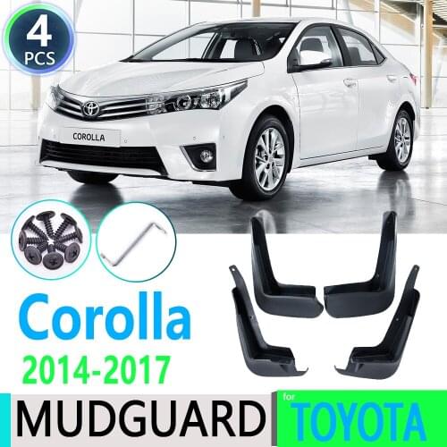 For Toyota Corolla Altis E170 2014 2015 2016 2017 4PCS Car Fender Mudguard Mud Flaps Guard Splash Flap Mudguards Car Accessories