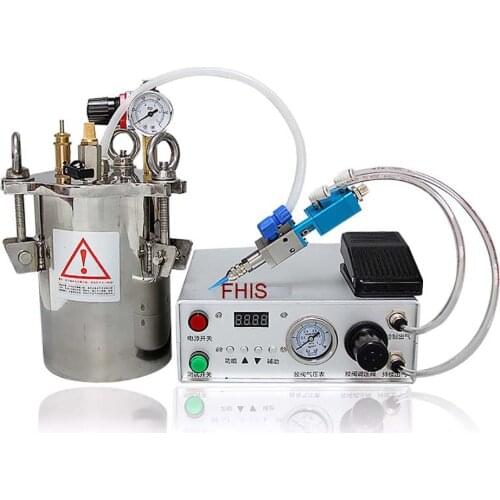 Automatic Dispenser Yellow Plastic UV Plastic Alcohol Plastic White Latex Glue Machine Stainless Steel Pressure Glue Bucket