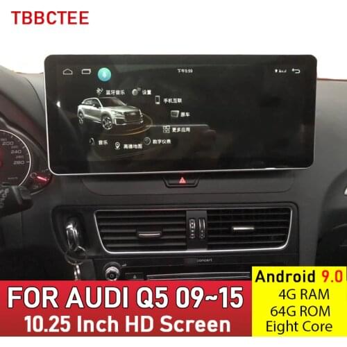 Android 9.0 4+64G 12.3 HD Screen For Audi Q5 8T 2009~2016 MMI 2G 3G Car Multimedia player GPS Navigation WiFi Bluetooth