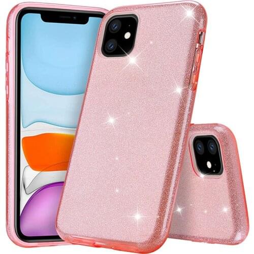 Sparkle Glitter Case For iPhone 11 Pro Max iPhone11 SE 2 2020 Pink Protective Cover Bling Luxury Shiny Hybrid Phone Accessories