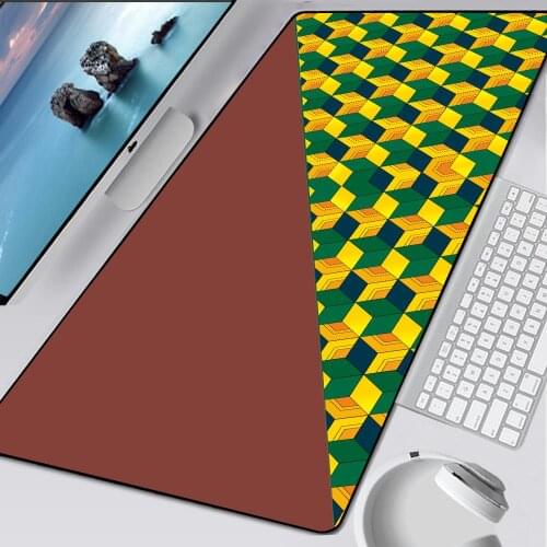 Large 90x40cm XL Anime Mouse Pad Demon Slayer Kimetsu no Yaiba Gaming MousePad Gamer Locking Edge Otaku Laptop Desk Computer Mat