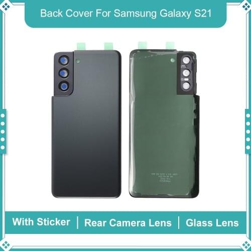 Case For SAMSUNG Galaxy S21 SM-G990F SM-G990F/DS Glass Back Battery Housing Repair Cover Rear Door Case Replacement