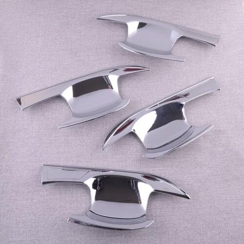 CITALL 4Pcs/Set Car Side Door Handle Bowl Cover Trim Fit For Mitsubishi Eclipse Cross 2018 2019 2020 ABS Chrome