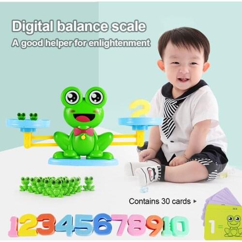 Kids Cute Frog Math Addition Subtraction Balance Scale Puzzle Game Education Toy