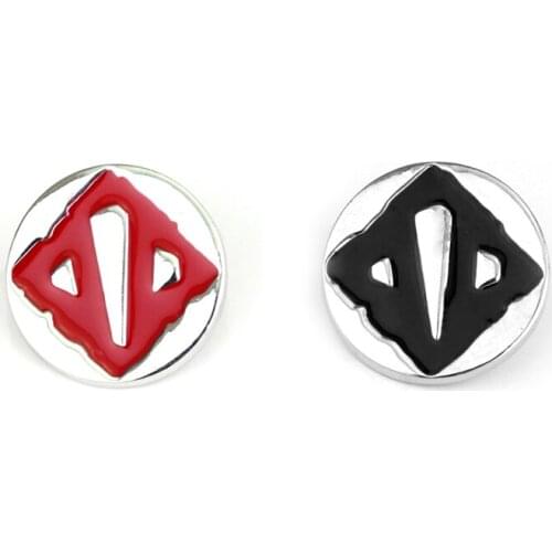 High quality Charm Enamel Pin DOTA 2 Flag Logo Pin Metal Alloy Brooch LOL Game Brooches Badges for Game Fans