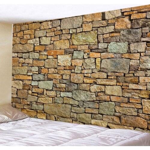 Brick 3d Wall Tapestry Aesthetic Vintage Boho Wall Decor Bedroom Home Decoration Living Room Wallpaper Polyester Fabric Blanket