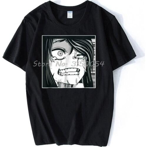 Junji Ito Horror Japan Style Funny Men Women Unisex T-Shirt Summer Cotton O-neck T Shirt Anime Funny Tshirt Tees Harajuku