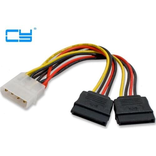 IDE to dual SATA II 15p Y Splitter 10cm hard disk Power supply Extension Cable sata ide adapter