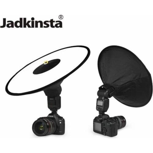 Jadkinsta Collapsible Flash Diffuser Round Ring Portable Softbox Universal Photography Soft Box for Cameras DSLR Speedlite