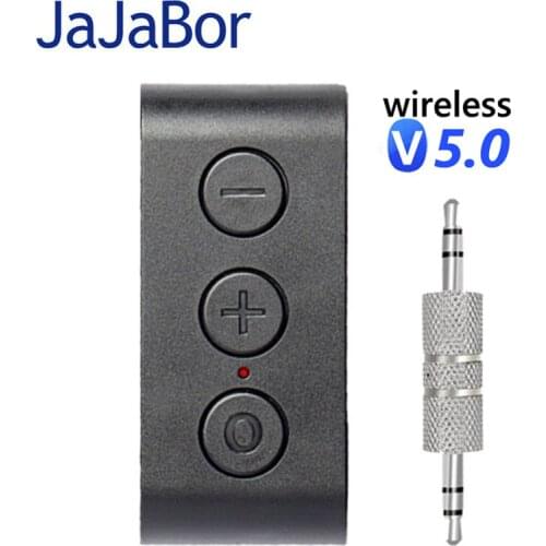 JaJaBor AUX Audio 3.5mm Wireless Bluetooth 5.0 Receiver Adapter Stereo Music With Mic Bluetooth Car Kit Reciever Handsfree