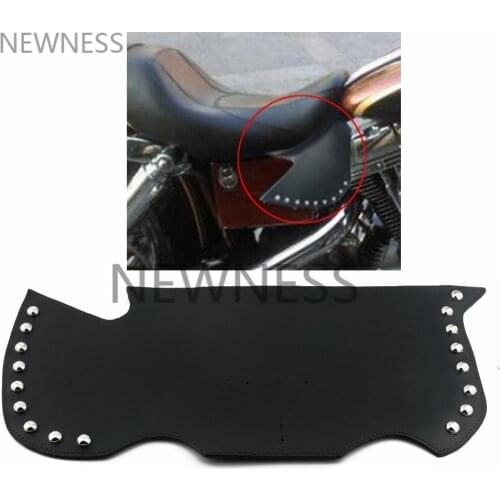 Leather Heat Saddle Shield Deflectors Raised Studs For Harley Davidson Touring Softail Dyna Sportster Bikes For Suzuki Kawasaki