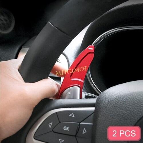 Red Steering Wheel Paddle Shifter Extension For 2014-2020 2021 Dodge Charger Challenger Durango Jeep Grand Cherokee