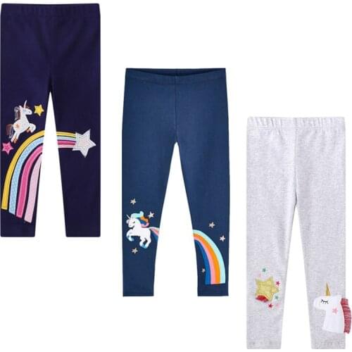 Girls Leggings Trousers Kids Pants Girls Pants Skinny Print Cartoon Pattern Children Leggings Trousers