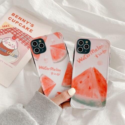 Summer fruit watermelon Japanese Phone Case For iPhone 11 Pro Max case Cute soft cover for iPhone XS XR X 7 8 Plus 7Plus SE Case