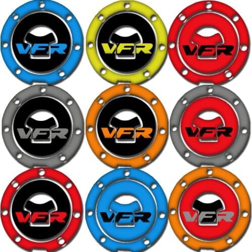 Tank Gas Cap Pad Filler Cover Sticker Decals For Honda VFR800 VFR1200 VTR1000 VTEC VTR250