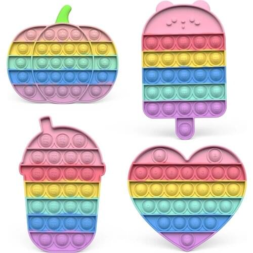 Pop Big Fidget Toys Antistress Toy for Children Kit Colorful Push Bubble Pop Sensory Relief Toys Ice Itce Cream New Novelty Gift