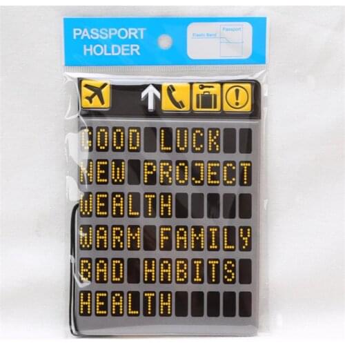 Letter Travel ID Card Holder Passport Holder PVC Leather 3D Design Passport Cover 14*9.6CM Passport Holder
