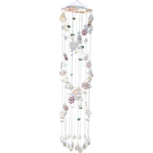 Shell Wind Chimes, Handmade Hanging Wind Bell, Outdoor Indoor Ornaments Home Garden Patio Decor Birthday Gift