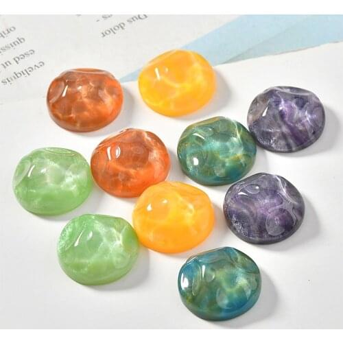 Wholesale 60pcs/Lot water ripple shaped resin round patch diy earrings hairpin jewelry material accessories Flatback Cabochons
