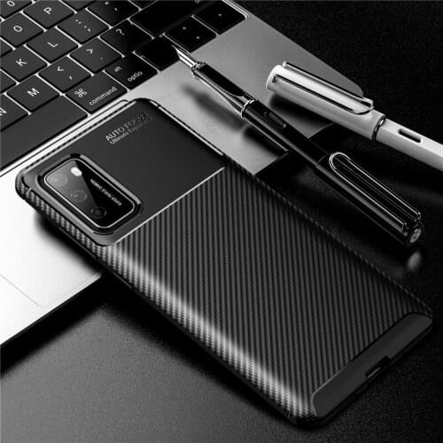 Original Carbon Fiber Phone Cover For Xiaomi POCO M3 Case Xiomi Mi POCOM3 Pocco Pocophone M 3 Silicone Soft TPU Shockproof Coque