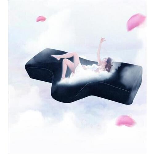 Ergonomic Beauty Salon Eyelash Extension Neck Pillow, Memory Foam Eyelash Extend Pillow With Velvet Zippered Cover