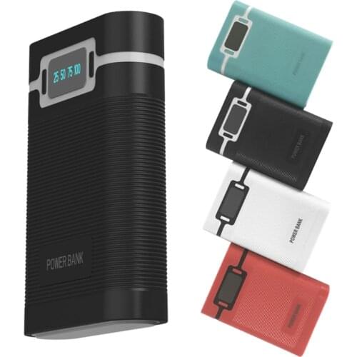 Anti-Reverse Portable Power Bank Box 4x 18650 DIY Display Battery Charger 5V 2A Case