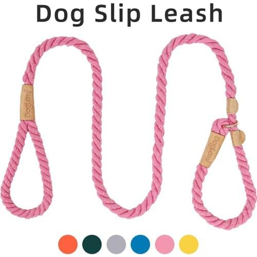 Dog Leash Slip Rope Lead Leash Strong Heavy Duty Braided Rope No Pull Training Lead Leashes For Medium Large Pet Dogs
