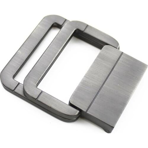 Zinc Alloy Inner Diameter 40mm Braided Belt Buckle Casual pants with head silver Double Buckle nylon Belt Buckle head