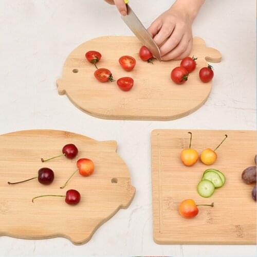 Animal Shape Cutting Board Household Mildewproof Solid Wood Cutting Board Small Dormitory Mini Fruit Knife Board