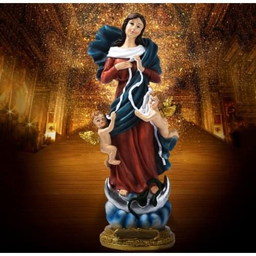 Rare Virgin Mary Figurine Christian Figure Religious Figure Sculpture Tabletop Display Church Decors Home Ornaments