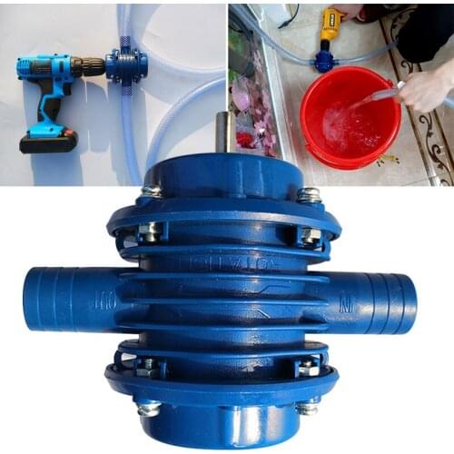 Self Priming Pump Blue DIY Garden Electric Drill Accessories Hand Drill Pump Practical Metal Home Household Convenient Tools