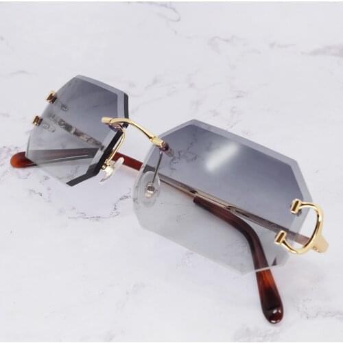 Custom Diamond Cut Sunglasses Men Vintage Shades For Women Brand Designer Fashion Carter Sun Glasses Polygons Trending Eyewear